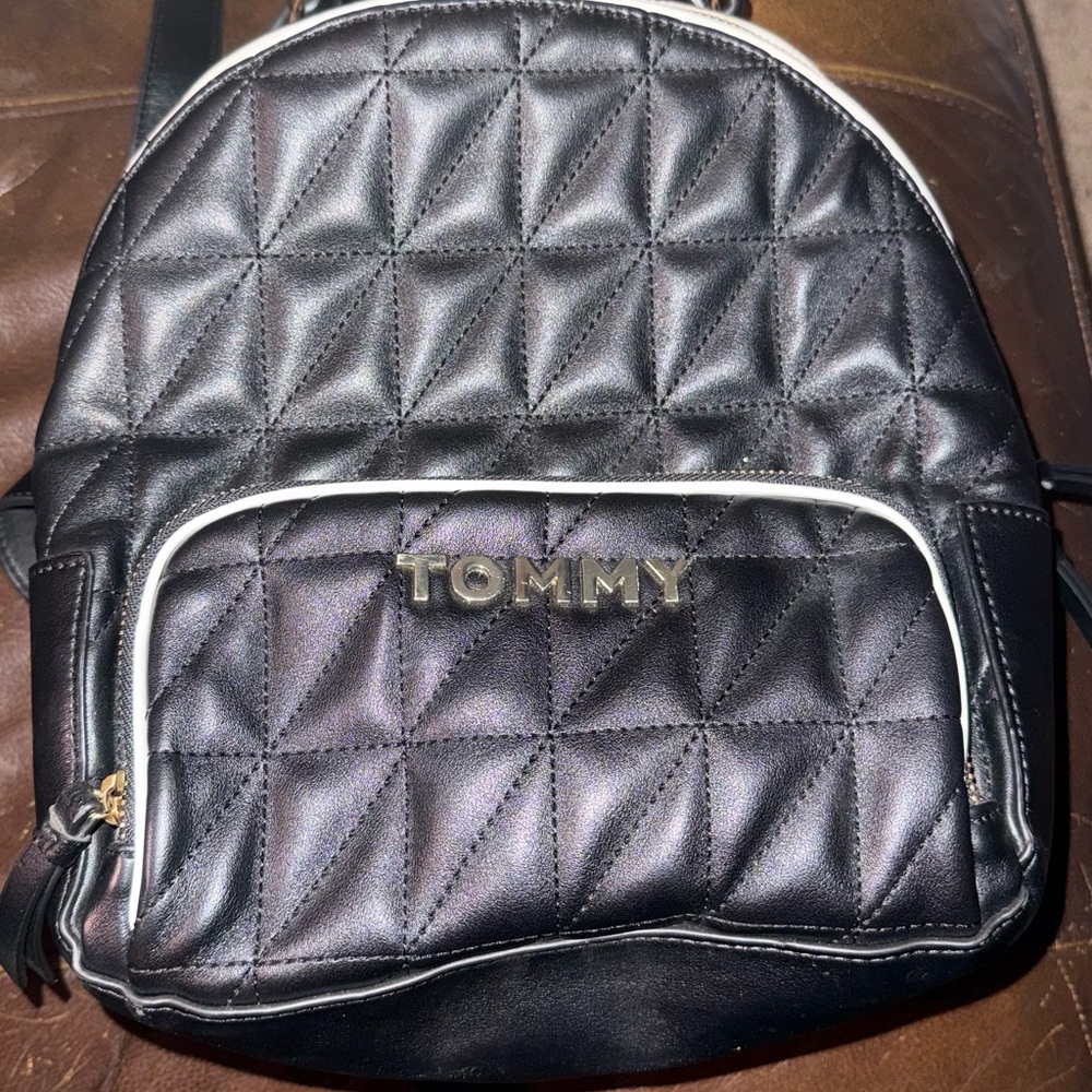 Tommy Hilfiger Black Quilted Backpack